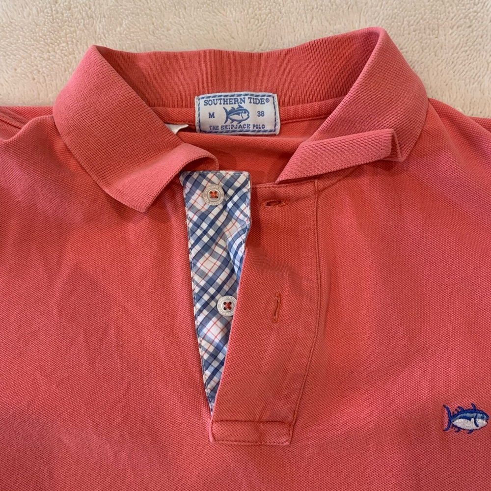 Men’s pink medium southern tide Polo shirt